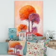 thumbnail image 2 of Colourful Trees Abtract Impression I 16 in x 32 in Painting Canvas Art Print, by Designart, 2 of 4