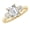 Diamond, variant on 1 to 6 Carat Emerald 14K Yellow Gold 3 Stone LAB GROWN Gemstone and LAB GROWN Diamond Engagement Ring (1ct Center, VS1-VS2 Clarity) Emerald 1 Carat Size: 9