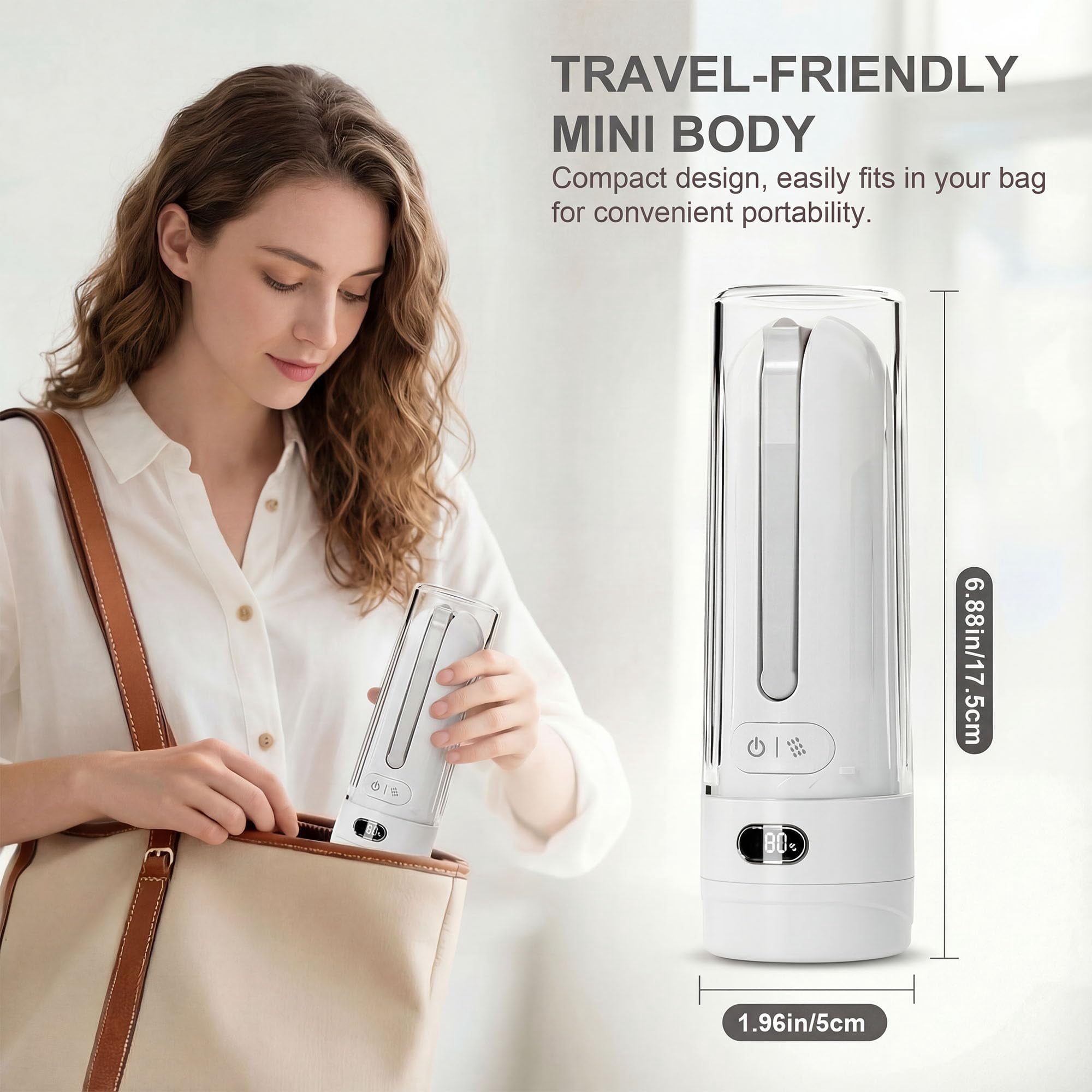 Electric Portable Bidet - Rechargeable Travel For Women Care & Personal Hygiene | With 3 Modes Home Camping (white)