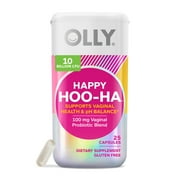OLLY Happy Hoo-Ha, Women's Probiotic, Vaginal Health, Capsule Supplement, 25 Ct