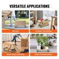 thumbnail image 2 of Furniture Dolly, 1000 lbs Load Capacity, 18" x 30", 4 x 3" PP Swivel Casters, Heavy Duty Hardwood Furniture Moving Dolly, Mover's Dolly, Moving Cart with Wheels for Heavy Furniture Home Cleaning, 2 of 6