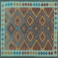 thumbnail image 1 of Ahgly Company Indoor Square Oriental Light Blue Traditional Area Rugs, 8' Square, 1 of 4