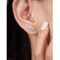 thumbnail image 3 of Pendientes de tuerca IMOLOVE Moissanite de 0,6 a 3 quilates, color D, 3 of 7