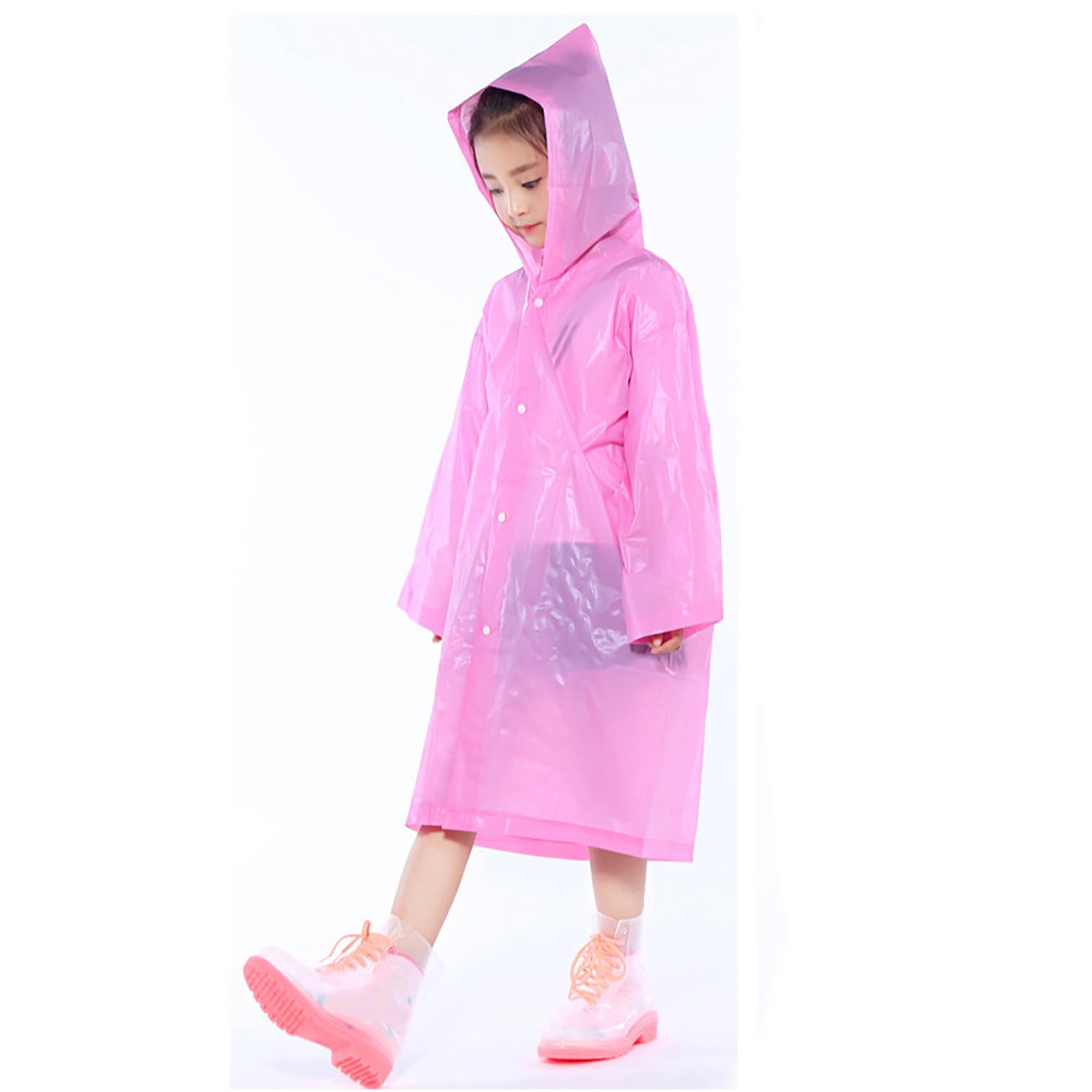 1PC Unisex Baby KIds Portable Reusable Raincoats Rain Ponchos For 6-12 Years Old 