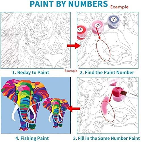 Paint by Numbers with Framed Canvas for Kids and Adults Beginner ,diy Painting Paint by Number Kits,Cute Teddy Dog 16”X12”Inch Wooden Frame