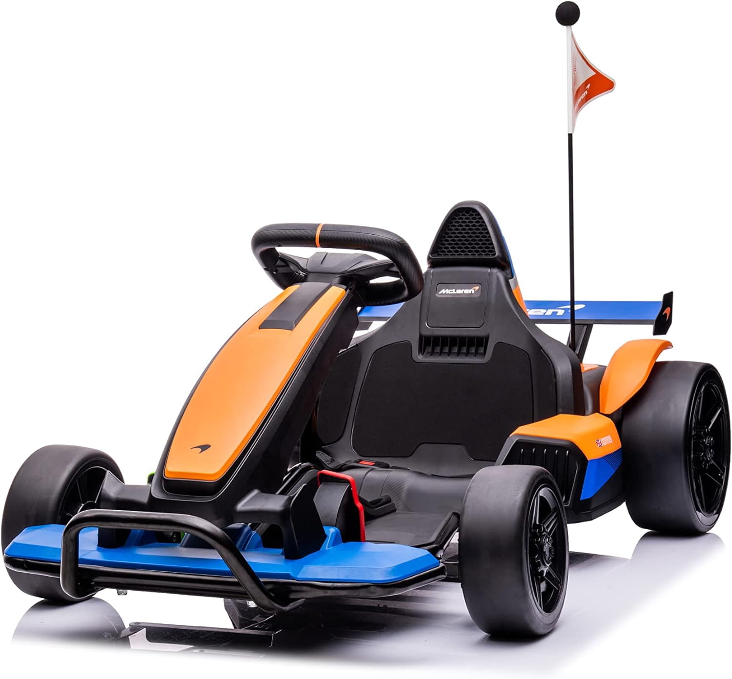 Electric Go Kart, Licensed Mclaren Drift Cart,  24v 8mph Ride on Racer, 2 Speeds Drift Kart with Music