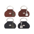 thumbnail image 1 of DEELLEEO PU Leather Guitar Pick Holder With Keyring & Pendant Plectrum Key Fob Cases Bag, 1 of 6