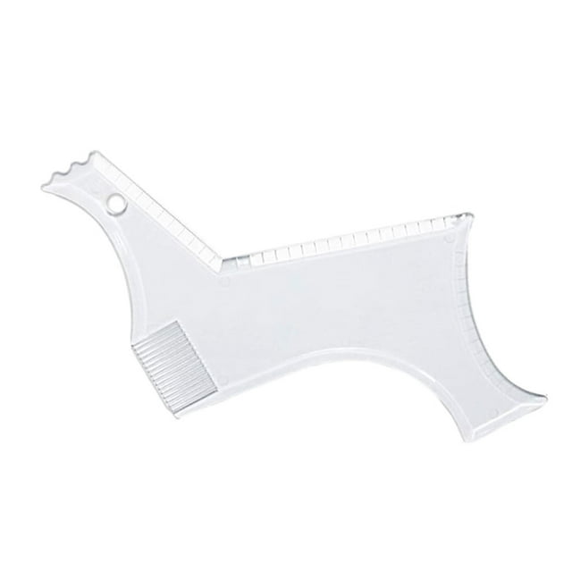Guardurnaity Plantilla de herramienta para forma a la barba, suave y suave, ABS, transparente, con peine Protección de la piel Transparente