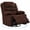 Corduroy | brown, variant on Rocking Recliner Chair for Adults, 360° Swivel Rocker with Cup Holder, Corduroy Upholstered Deep Seat Nursery Glider, Blue