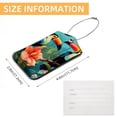 thumbnail image 5 of Toucan Square PU Leather Luggage Tags, 2 Pack, with Privacy Cover and Stainless Steel Ring - Suitable for Travel, Backpack, Handbag - Bag Tags, Handbag Tags, 5 of 7