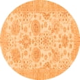 thumbnail image 1 of Ahgly Company Indoor Round Oriental Orange Traditional Area Rugs, 4' Round, 1 of 4