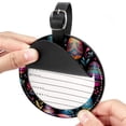 thumbnail image 2 of Easter Set of 2pcs PU Leather Round Suitcase Tags with Privacy Cover and Name ID Tag - Ideal for Travel Luggage, Handbags, Backpacks, School Bags, 2 of 6