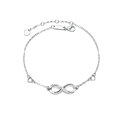 thumbnail image 1 of Fina Pulsera Amor Infinito Plata 925 Con Corazones Ajustable Xtellar plateado, 1 of 4