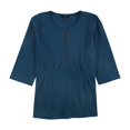 thumbnail image 1 of Alfani Blusa con cuello con cremallera para mujer, verde, XX-Large, 1 of 2