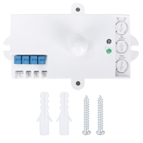 Detector de movimiento, SK-806 Radar de microondas de 5,8 GHz Interruptor inteligente de sensor de cuerpo humano Interruptor de luz de movimiento Diseño aerodinámico