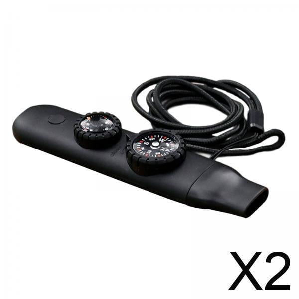 Silbato de emergencia,Silbato de emergencia con cordón multifuncional,Brújula con silbato de seguridad para emergencias de supervivencia,Reflector de termómetro con silbato de supervivencia
