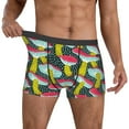 thumbnail image 2 of Kdxio Men's Boxer Briefs with Green Mushroom Print - Comfortable and Breathable Underwear for Everyday Wear, 2 of 7