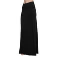 thumbnail image 4 of Urban CoCo Women's Fold-Over Flare Long Maxi Skirt (Black,M), 4 of 6