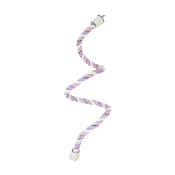 Milaget Cotton Bendable Rope Perch Bird Chewing Toy for Macawmedium Birds Parrot Budgie 100cm