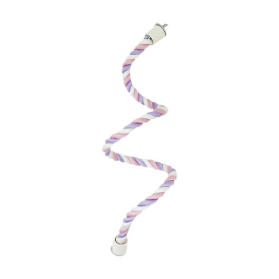 TOOYFUL Cotton Bendable Rope Perch for Lovebirds Regular to Big Size Birds Cockatiel 40cm