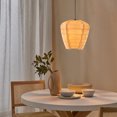 thumbnail image 4 of C Cattleya 10.75in. 1-Light Natural/Black Wood Pendant Light, 4 of 8
