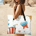 thumbnail image 4 of Patriotic Cats Fourth of July Fun Waterproof Picnic Blanket with Foldable Zipper, Suitable for Outdoor Use, Suitable for Travel, Camping, Beaches, Parks, Grasslands, Picnic Blanket Accessories, 4 of 7