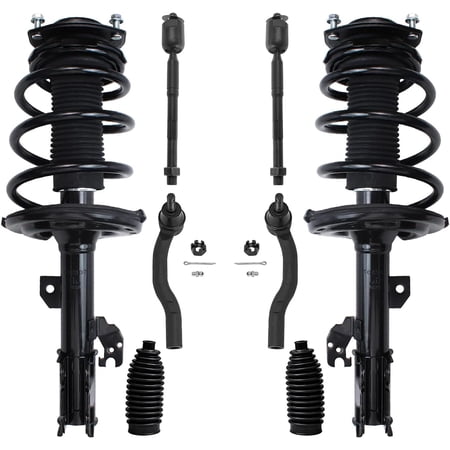 Detroit Axle - 8pc Front Struts Kit for Toyota 2007-2011 Camry 2006-2012 Avalon 2007-2009 Lexus ES350, 2 Struts with Coil Spring 4 Outer Inner Tie Rod Ends 2 Boots Replacement Suspension