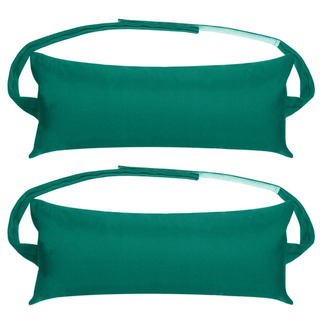 Uxcell Almohadas de Chaise al Aire Libre, Resistente al Agua con Correa Elástica Ajustable para Silla, 2 Paquete Verde Oscuro