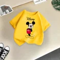 thumbnail image 4 of Camiseta de algodón de verano para niños de la marca Mickey, linda camiseta de dibujos animados de Disney para niño y niña, camiseta informal de cuello redondo, ropa para niños, 4 of 5