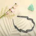 thumbnail image 6 of Unique Bargains 1 Pc Cute Frosted Diagonal Square Headbands for Women Black, 6 of 6