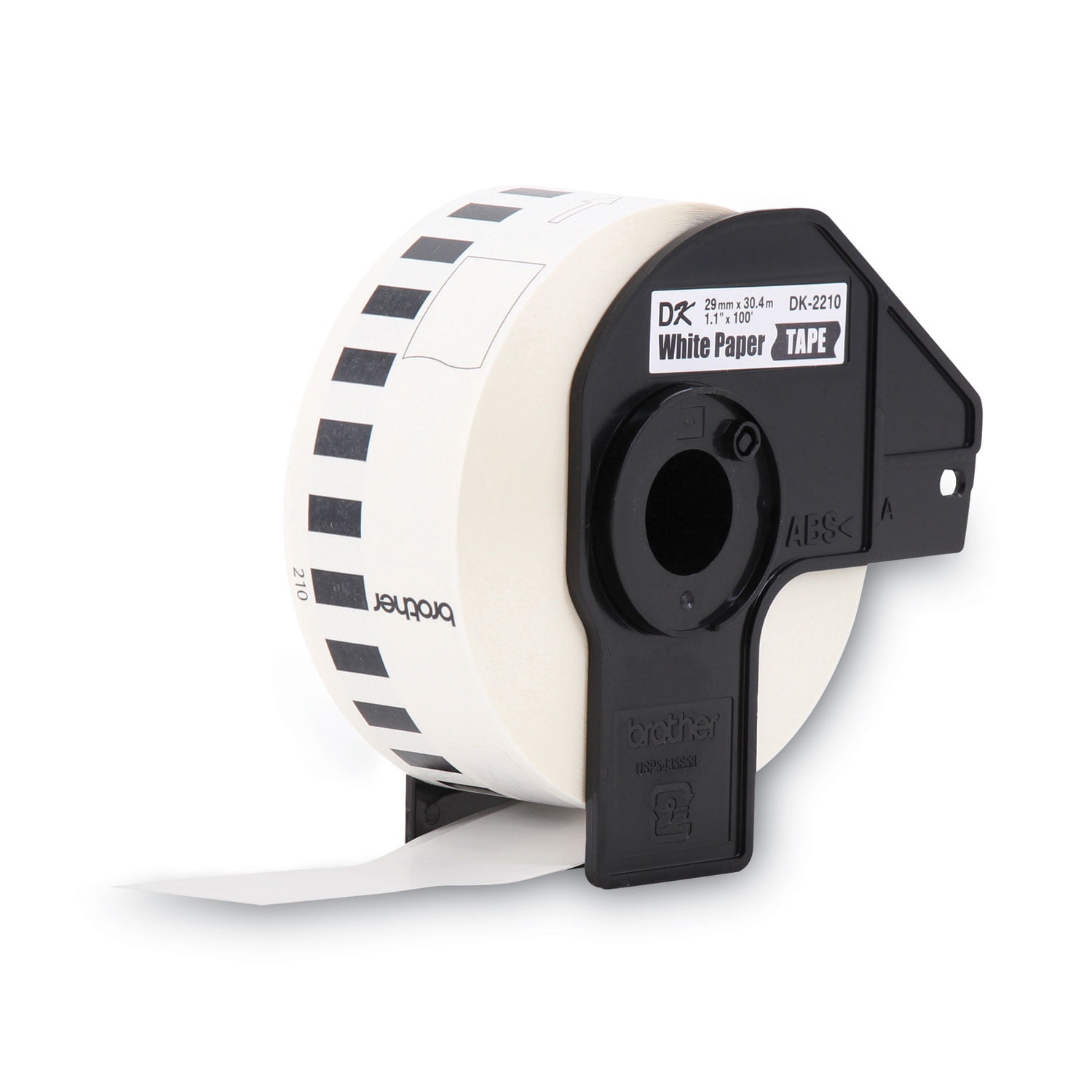 Brother Continuous Paper Label Tape, DK2210, 1-1/10" x 100 ft Roll, White