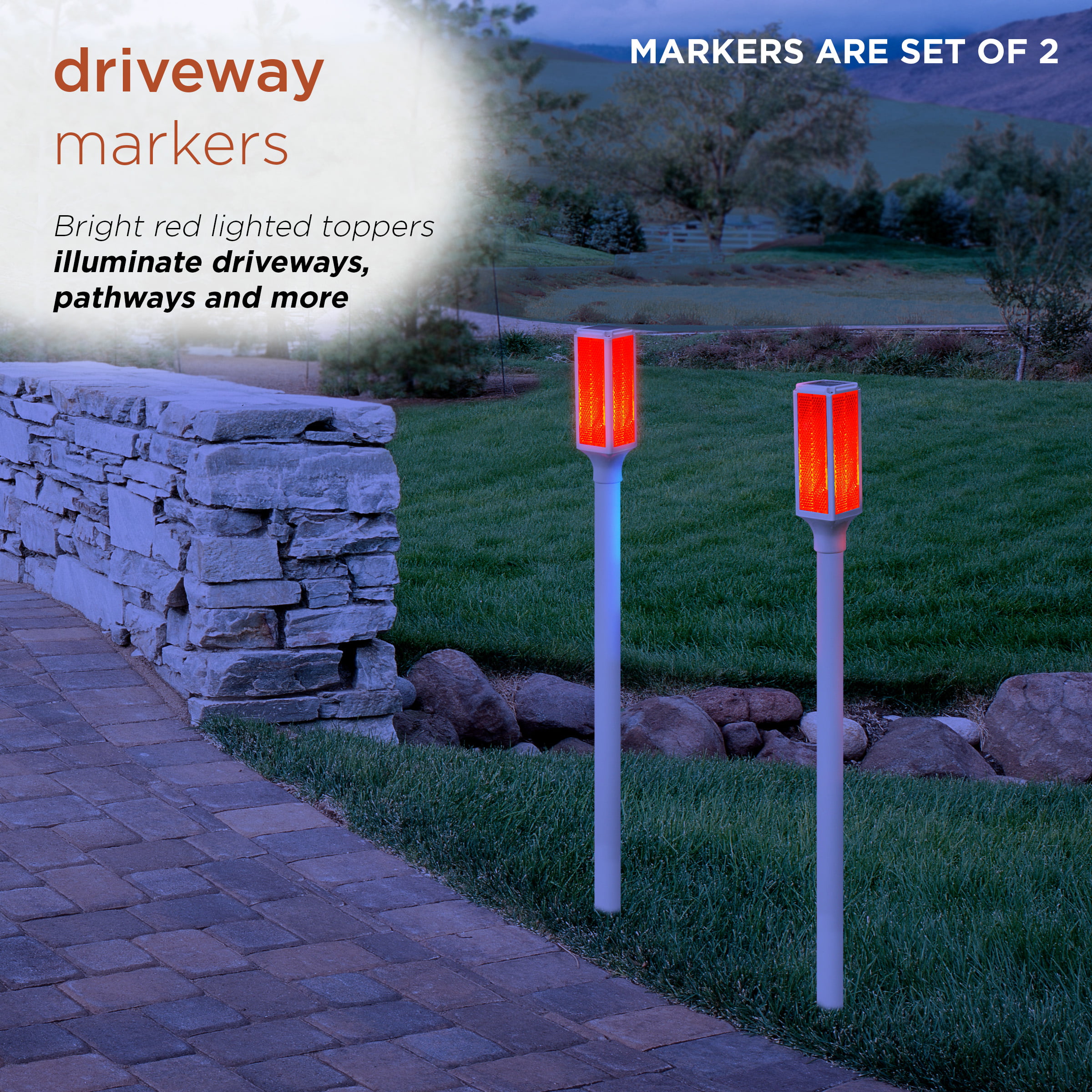 Alpine Solar LED Driveway Markers, Assorted, SLC104A