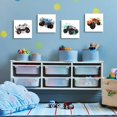 thumbnail image 2 of Megalodon Monster Truck Canvas Wall Art Kids Room Decor Watercolor Monster Trucks Wall Decor Cartoon Vehicle Toys Pictures Car Posters for Boys Toddler Bedroom Bathroom Home Decorations 16×16" 4 Pcs, 2 of 6