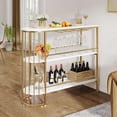 thumbnail image 2 of ZHOUB 3-Tier Home Bar Wine Rack Table with Glass Holder, Transform Your Home into a Cozy Tavern for a More Enjoyable Wine-Tasting Experience!, 2 of 7