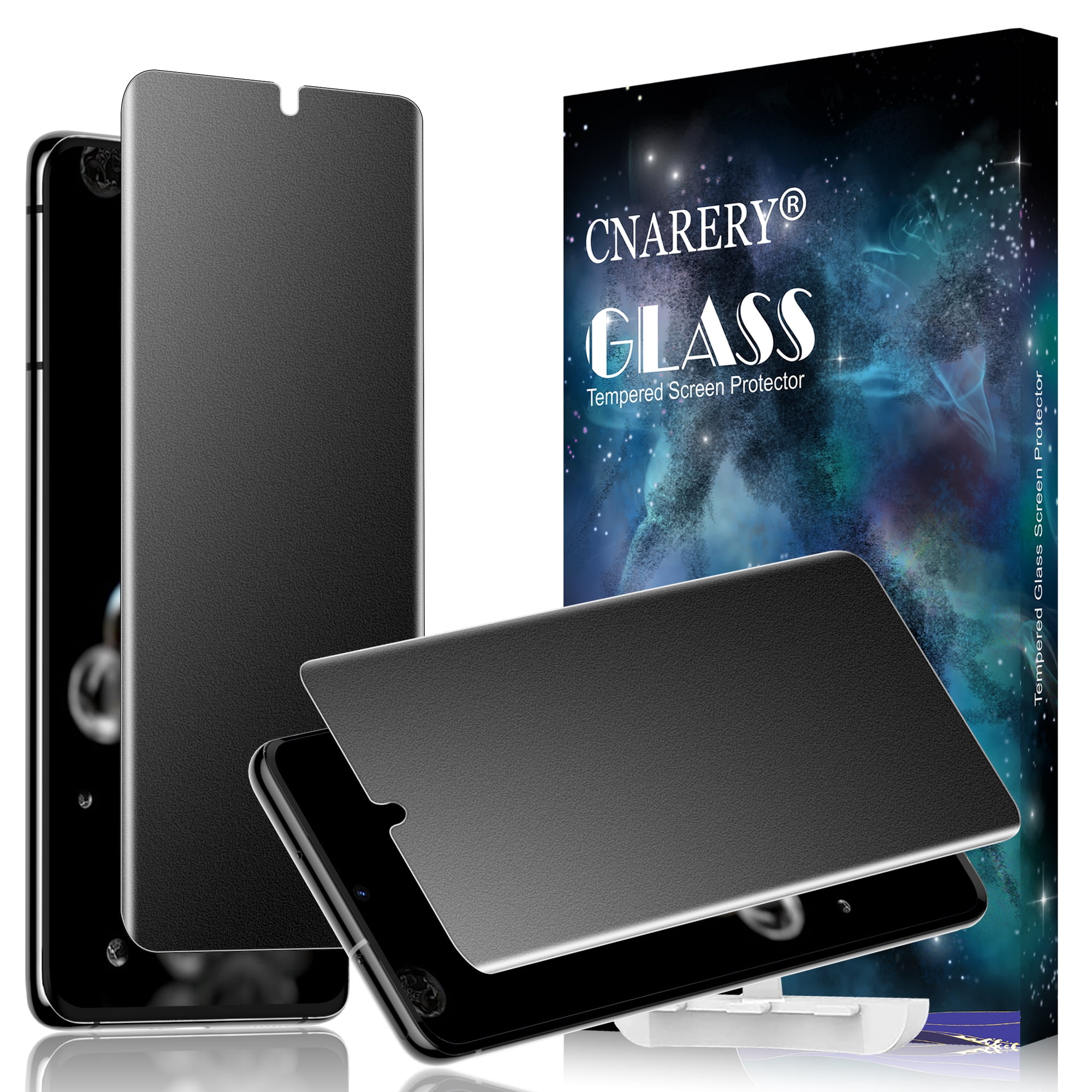 [2 Pack] Cnarery 4 Way 360 ° Matte Privacy Screen Protector for Samsung Galaxy S20 Ultra 6.9 Inch, Fingerprint Sensor Compatible, Anti-Glare Full Adhesive Flexible Film (Not Glass)