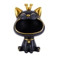 thumbnail image 2 of Gato La Suerte Porche Almacenamiento Llaves Adorno Escritorio Del Tamaño Pequeño (Negro) Embalaje Algodón Perlado Orejas Doradas Rango Tamaño Pequeño Peso 500 A 700, 2 of 9
