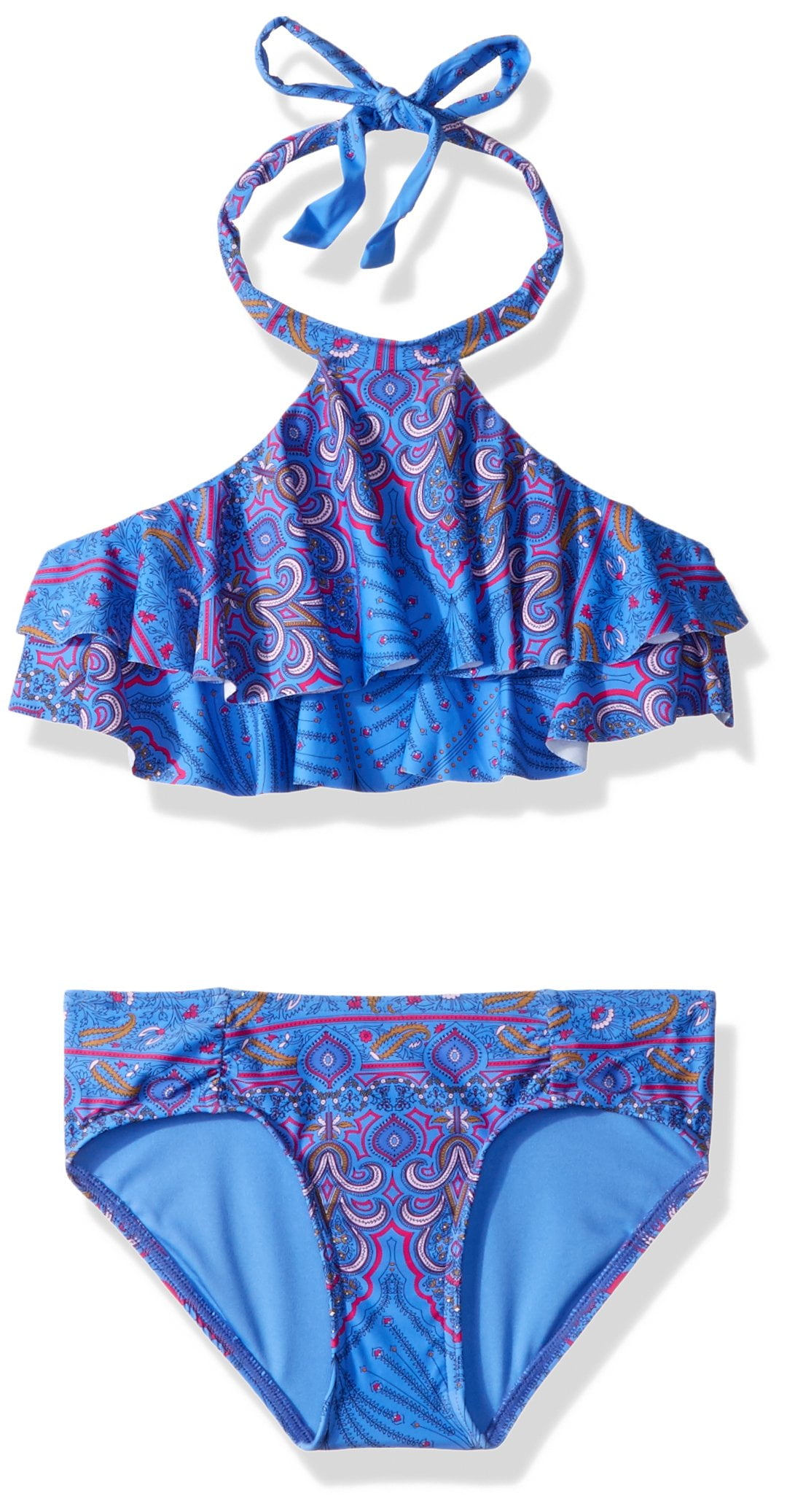 O'Neill Girls Halter Flounce Bikini Set Swimwear 12