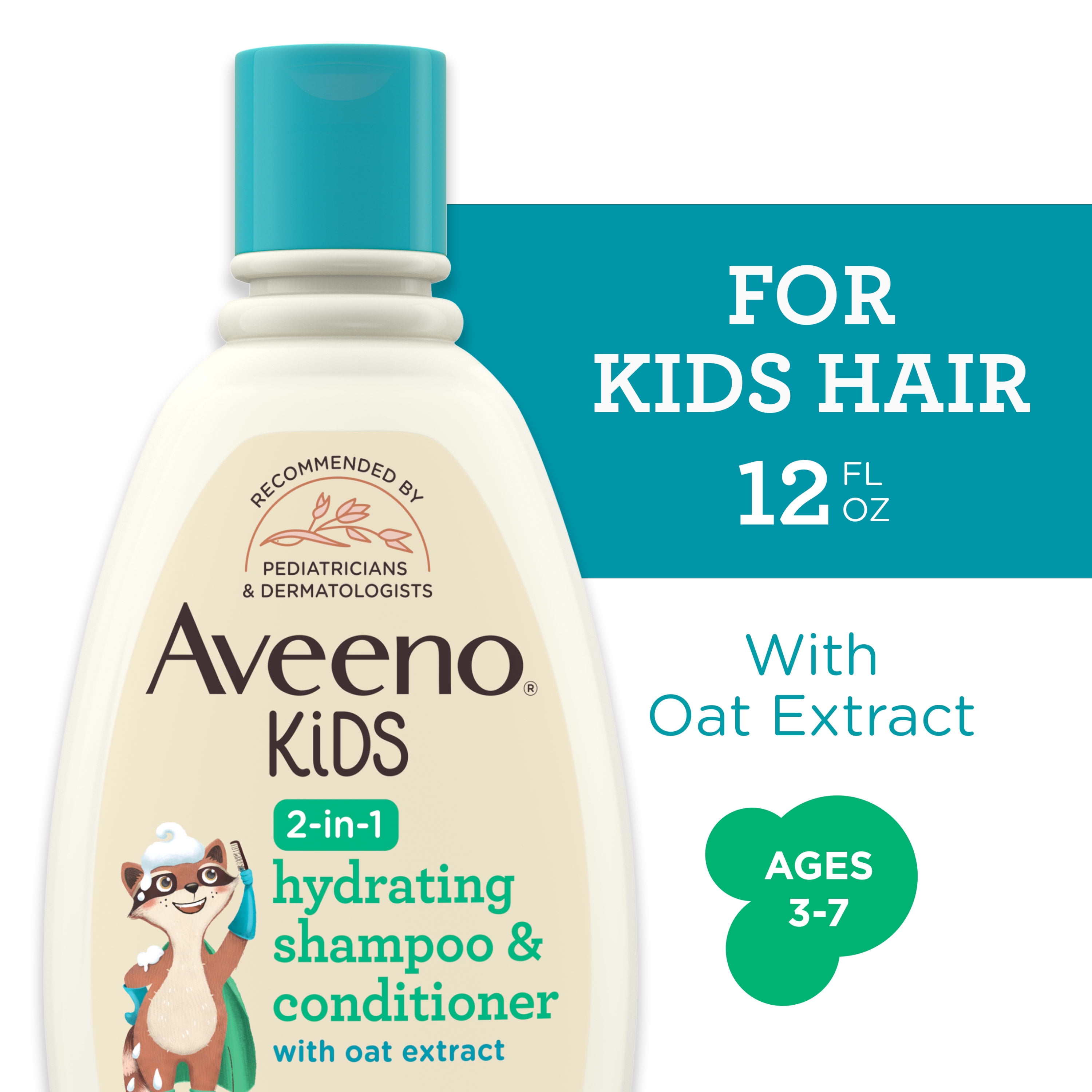 Aveeno Kids 2-in-1 Shampoo & Conditioner, Hypoallergenic, 12 Fl. Oz