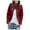 Red, variant on Vetement Femme ete 2025 Women's Casual Fasion Autumn And Winter Button Long Sleeve Coats Stripe Shirts for Women Athletic Tops for Women Loose Fit Womens Tees Shirt Long Sleeve Turtle Necks S