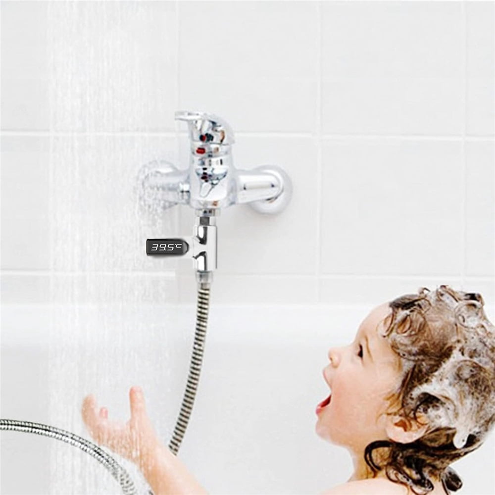 Shower Thermometer Instant-Read Thermometers for Bath, Water Temperature Thermometer with LED Digital Display Rotating Screen, Suitable for Baby Bath Kitchen Bathroom