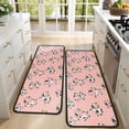thumbnail image 4 of Kitchen Rugs Sets Of 2,Pink Cow Happy Pattern Anti Fatigue Kitchen Mat Rugs Non Slip Washable,Decorative Kitchen Floor Mats for Kitchen,Sink,Laundry,17"x47"+17"x47", 4 of 5