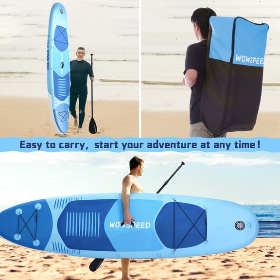 YMHML 10.5ft Surfboard Without Seat,Stand Up Paddle Board Inflatable with Travel Carry Bag,Mobile Phone Waterproof Bag,Fins,Inflator