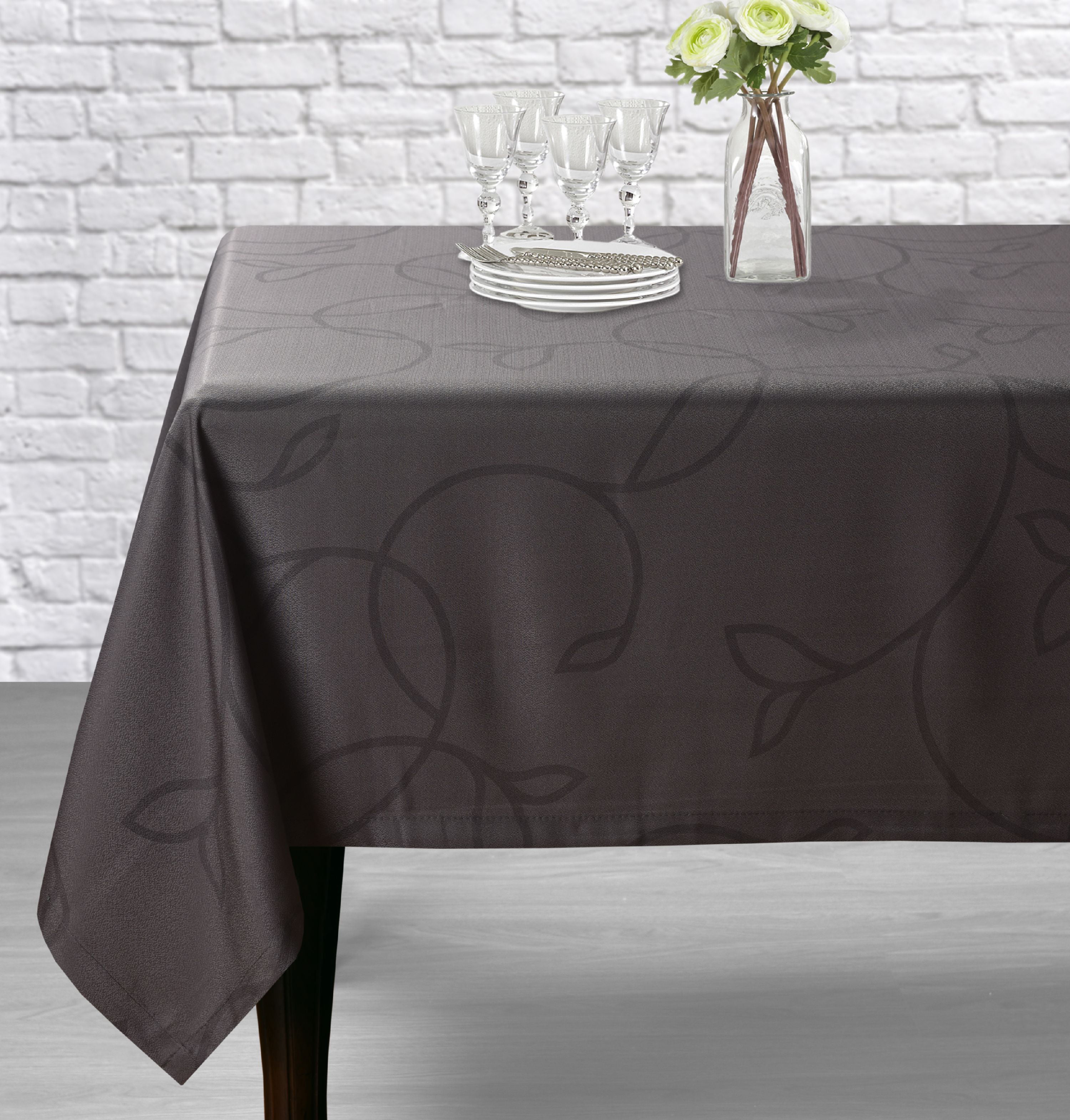 Aiking Home 100-Percent Polyester Jacquard Printed Table Cloth 52