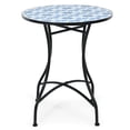 thumbnail image 1 of Gymax Mosaic Patio Round Bistro Table Outdoor Dining Table Garden Plant Stand, 1 of 8