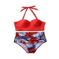 thumbnail image 3 of POINTERTECK Women Push Up Bikini Set Flower Print High Waist Swimming Suits, 3 of 6