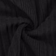 thumbnail image 6 of HAiming Sweater Mini Dress for Women Solid Knitted Crewneck Long Sleeve Side Buttons a Line Casual Loose Elegant Dress, 6 of 7