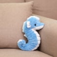 thumbnail image 7 of 11in Cute Blue Seahorse Plush Toy, Soft Ocean Animal Stuffed Doll, Aquatic Theme Decorative Figure, Cuddly Marine Life Plushie, Sea Creature Gift, 7 of 7