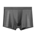 thumbnail image 5 of zeranth Men Ice Silk Mesh Shorts Briefs Mid-rise Elastic Waistband Seamless Fit Panties Breathable Mesh Slim Fit Underwear, 5 of 7