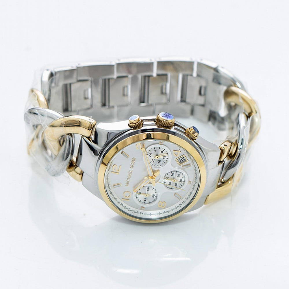 Michael Kors Women's MK3199 Runway Two Tone Twisted Steel Link