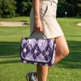 thumbnail image 2 of Xoenoiee Purple Golf Geometric Print Universal Golf Cart Seat Covers for EZGO TXT/RXV & Club Car DS/Precedent, Breathable Seat Towel Blanket/Seat Cushions with Non-Slip Backing, All-Season, 2 of 7